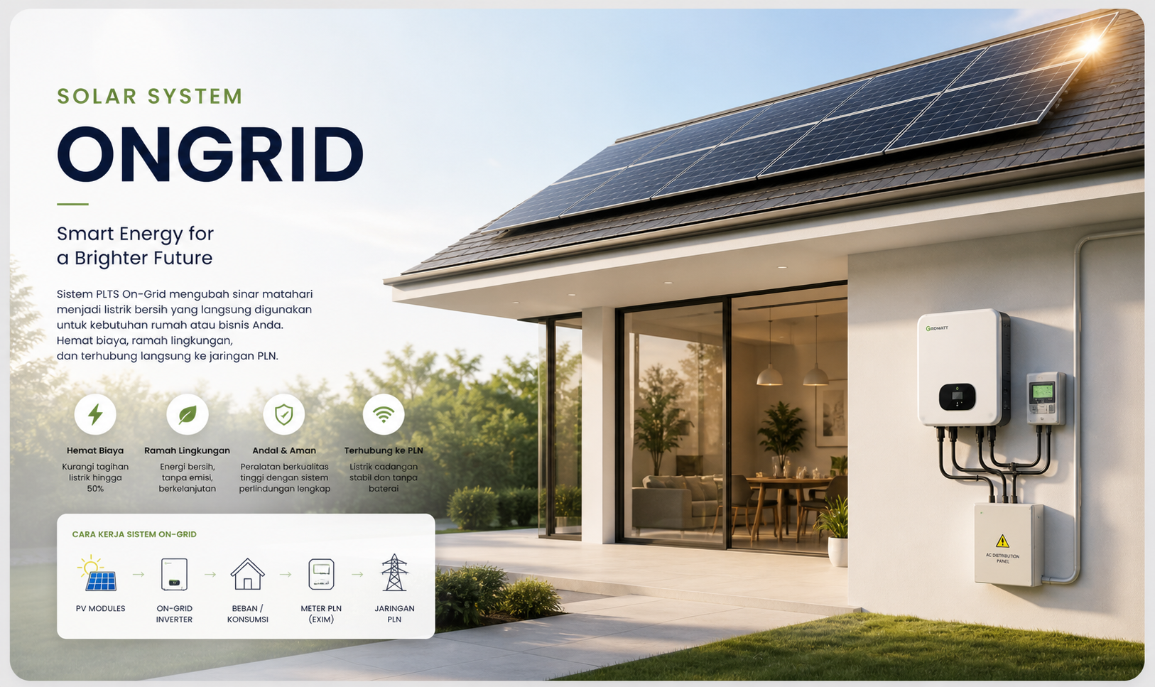 solar system on grid off grid Jakarta
